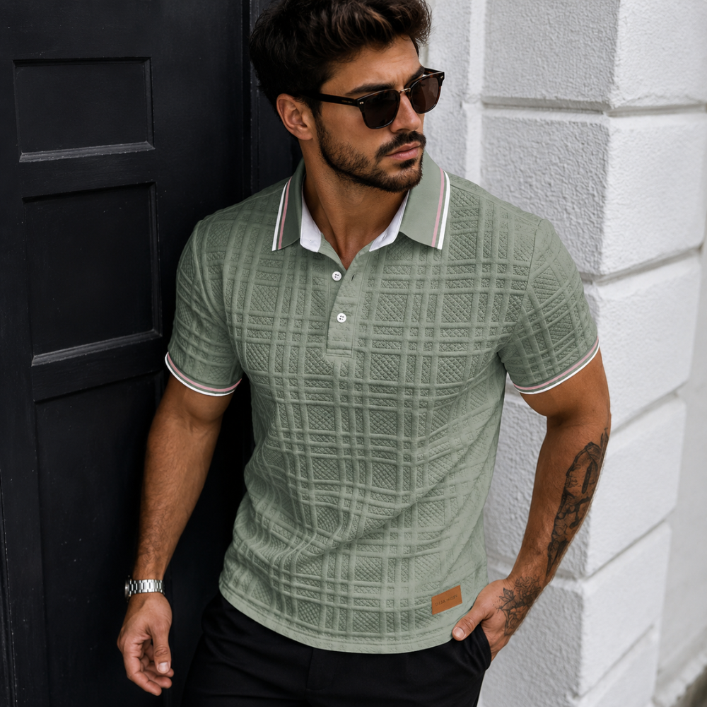 Colorblock Short Sleeve Casual Travel Polo Shirt