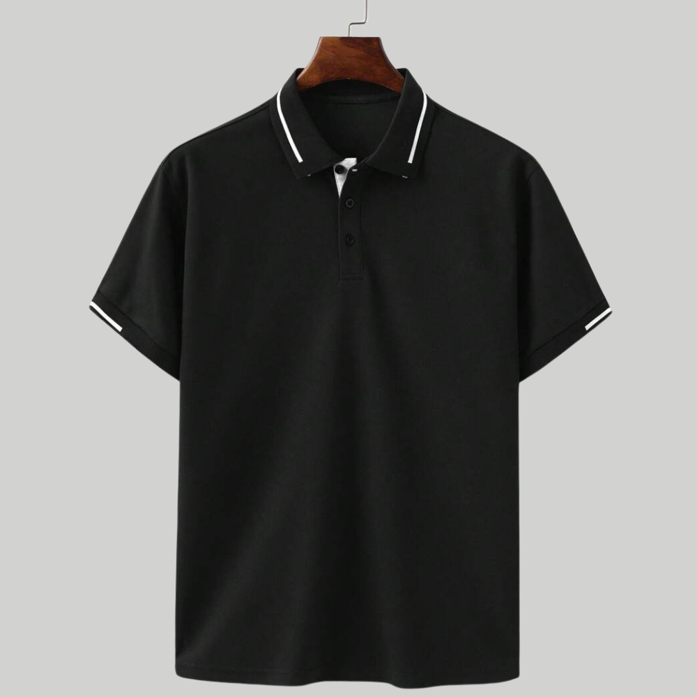 Solid Color Short Sleeve Casual Polo Shirt