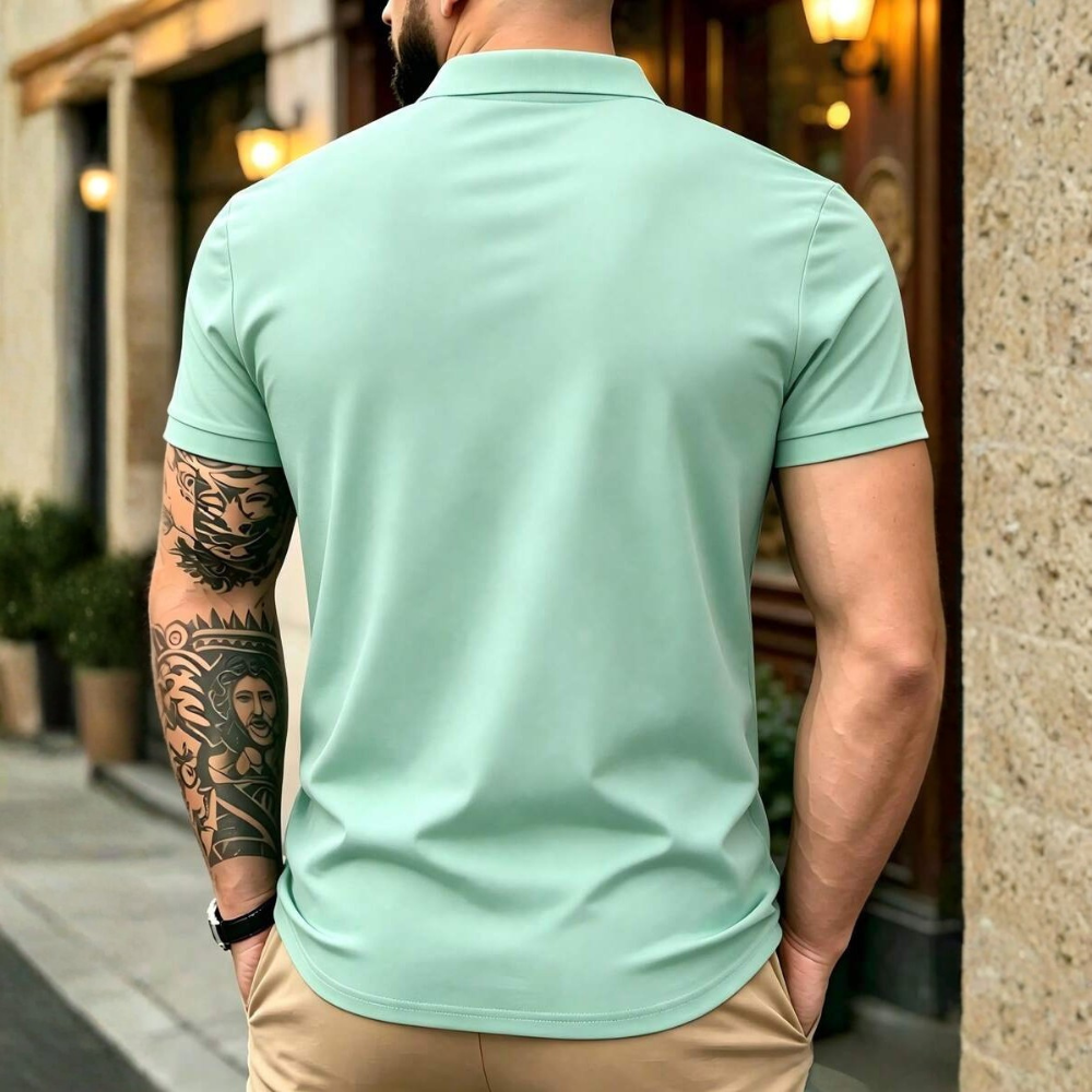 Casual Slim Fit Polo Shirt Short Sleeve