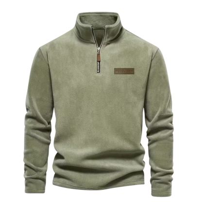 Half Zip Thermal Fleece Winter Sweater For Men