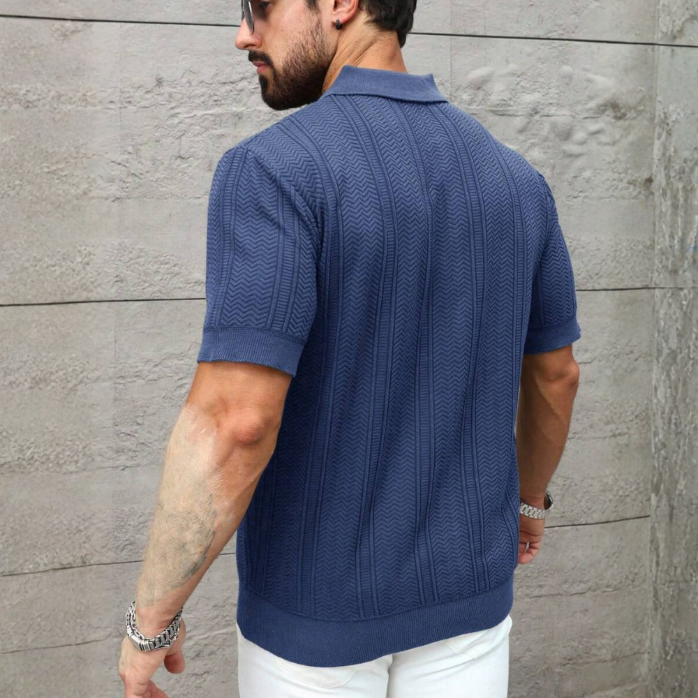 Mens Summer Casual Short Sleeve Knit