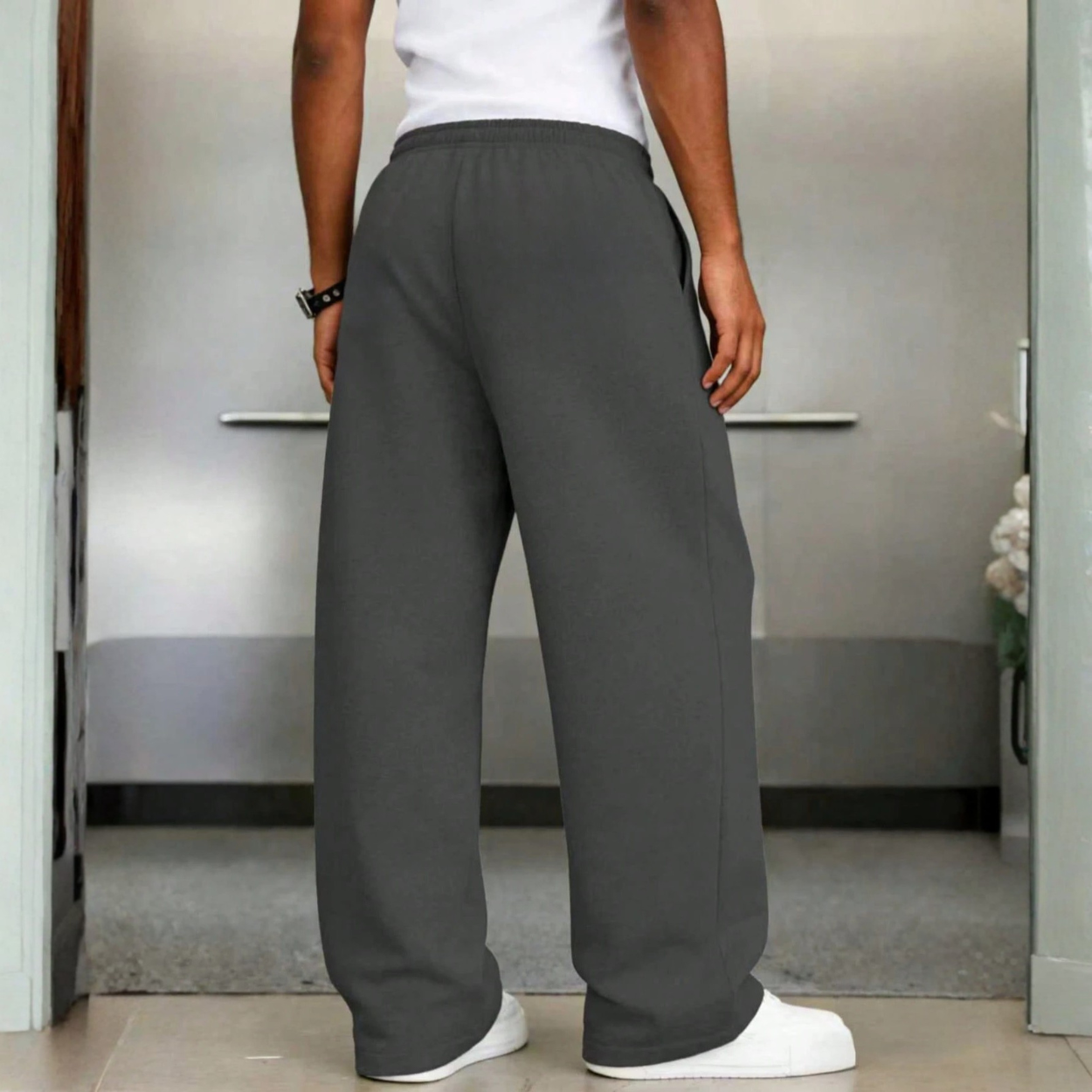 Loose Casual Wide Lounge Pants With Drawstring For Men