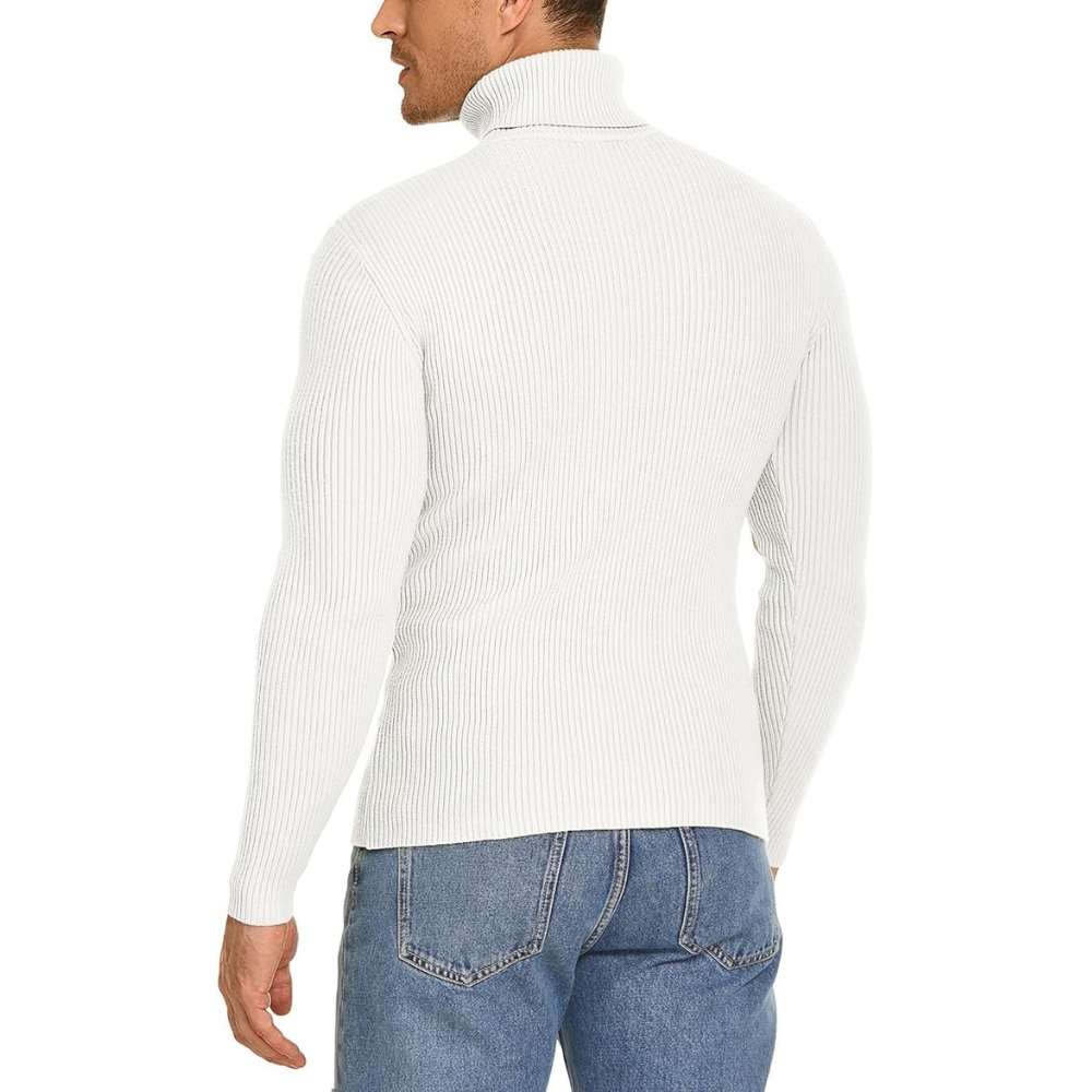 Ribbed Slim Fit Long Sleeve Pullover