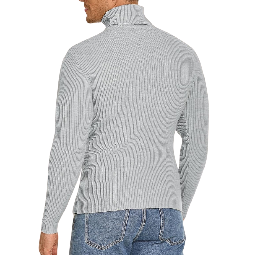Ribbed Slim Fit Long Sleeve Pullover