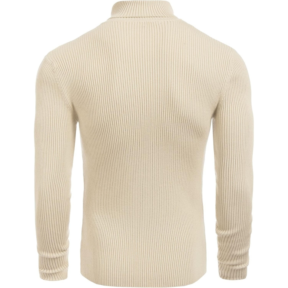Ribbed Slim Fit Long Sleeve Pullover