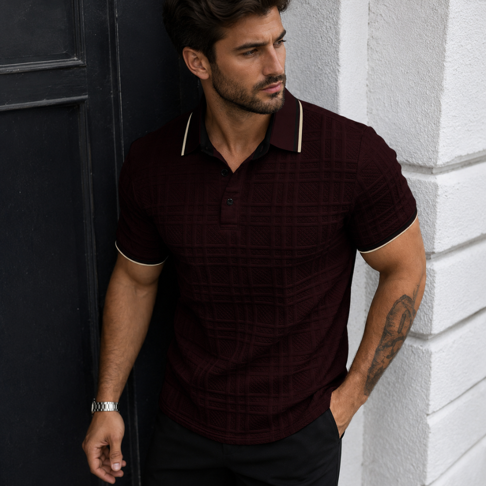 Colorblock Short Sleeve Casual Travel Polo Shirt