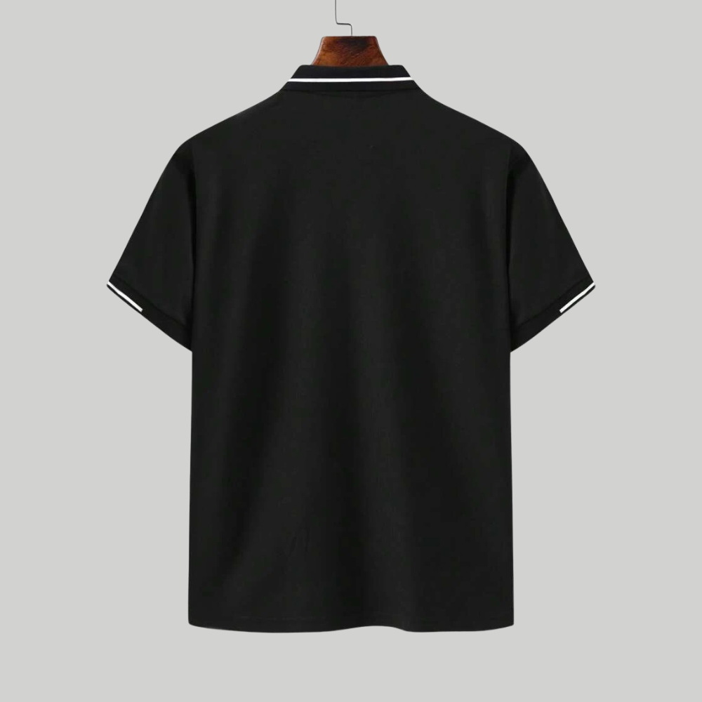 Solid Color Short Sleeve Casual Polo Shirt
