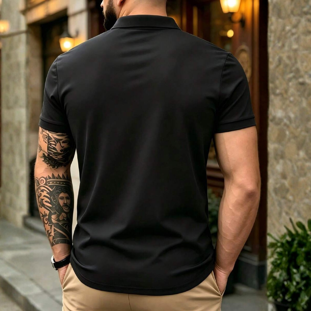 Casual Slim Fit Polo Shirt Short Sleeve