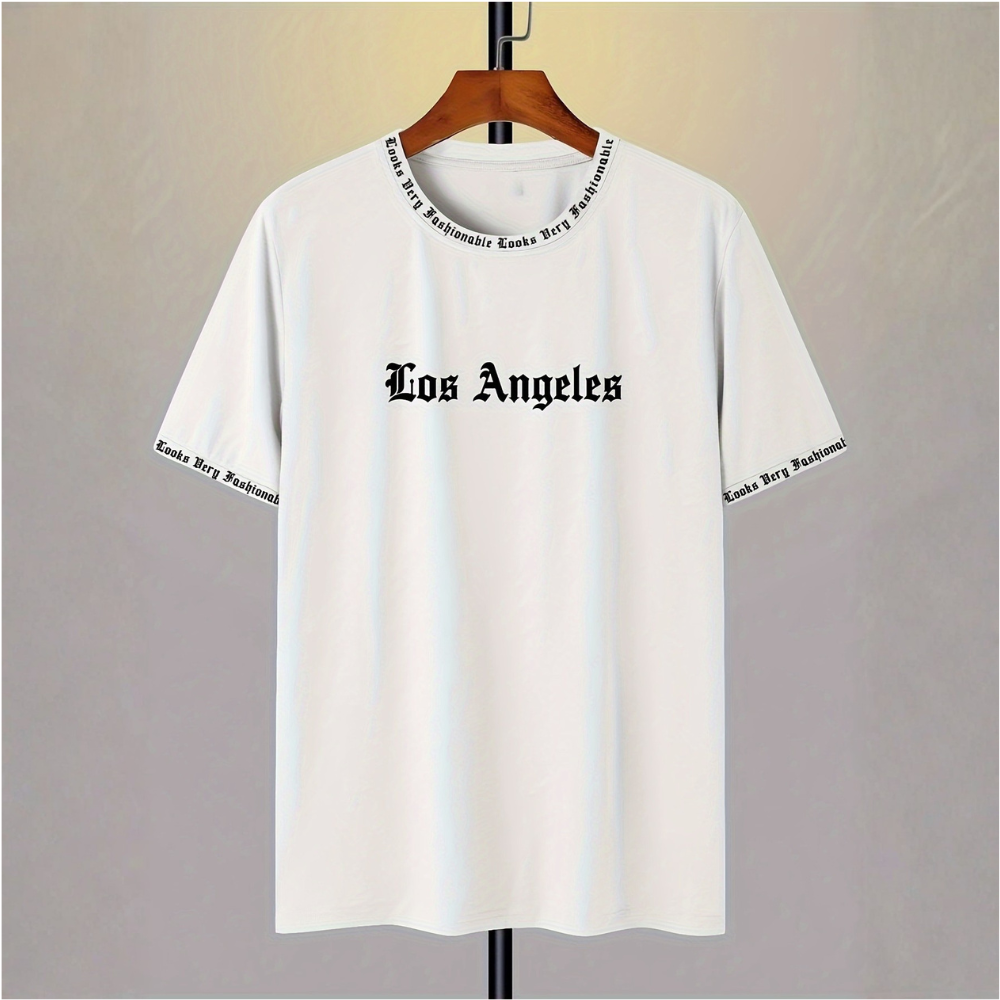 Casual Summer Short Sleeve Round Neck T Shirt For Men