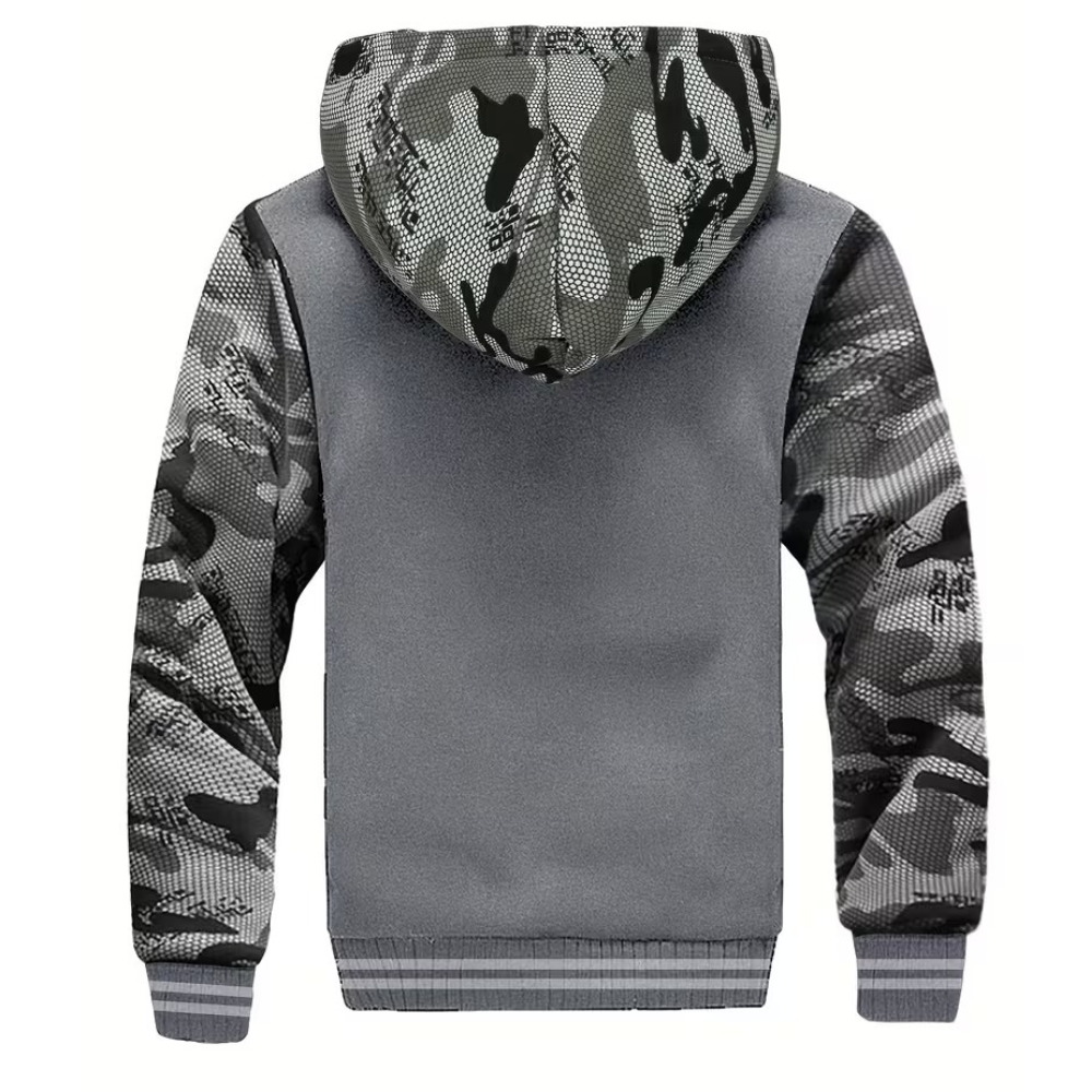 Warm Fleece Hooded Jacket For Men