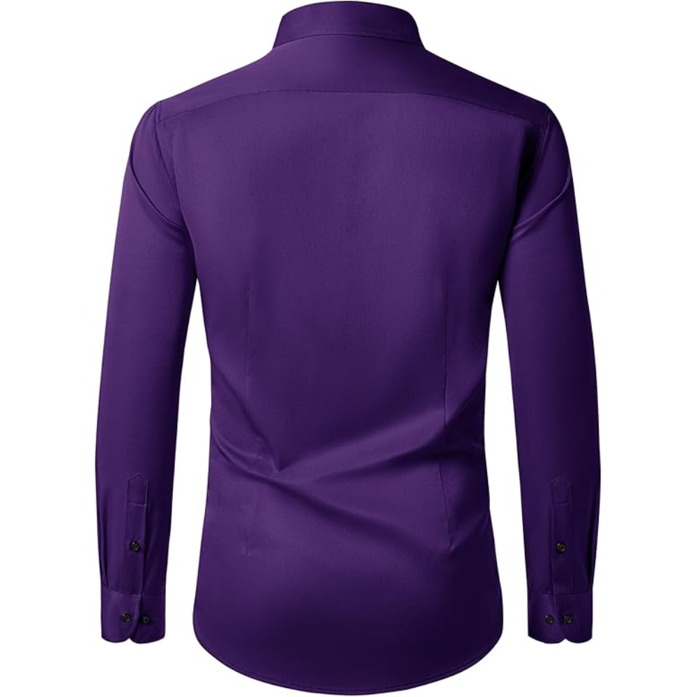 Sleeve And Stretch Wrinkle Dress Shirt Long Sleeve For Men