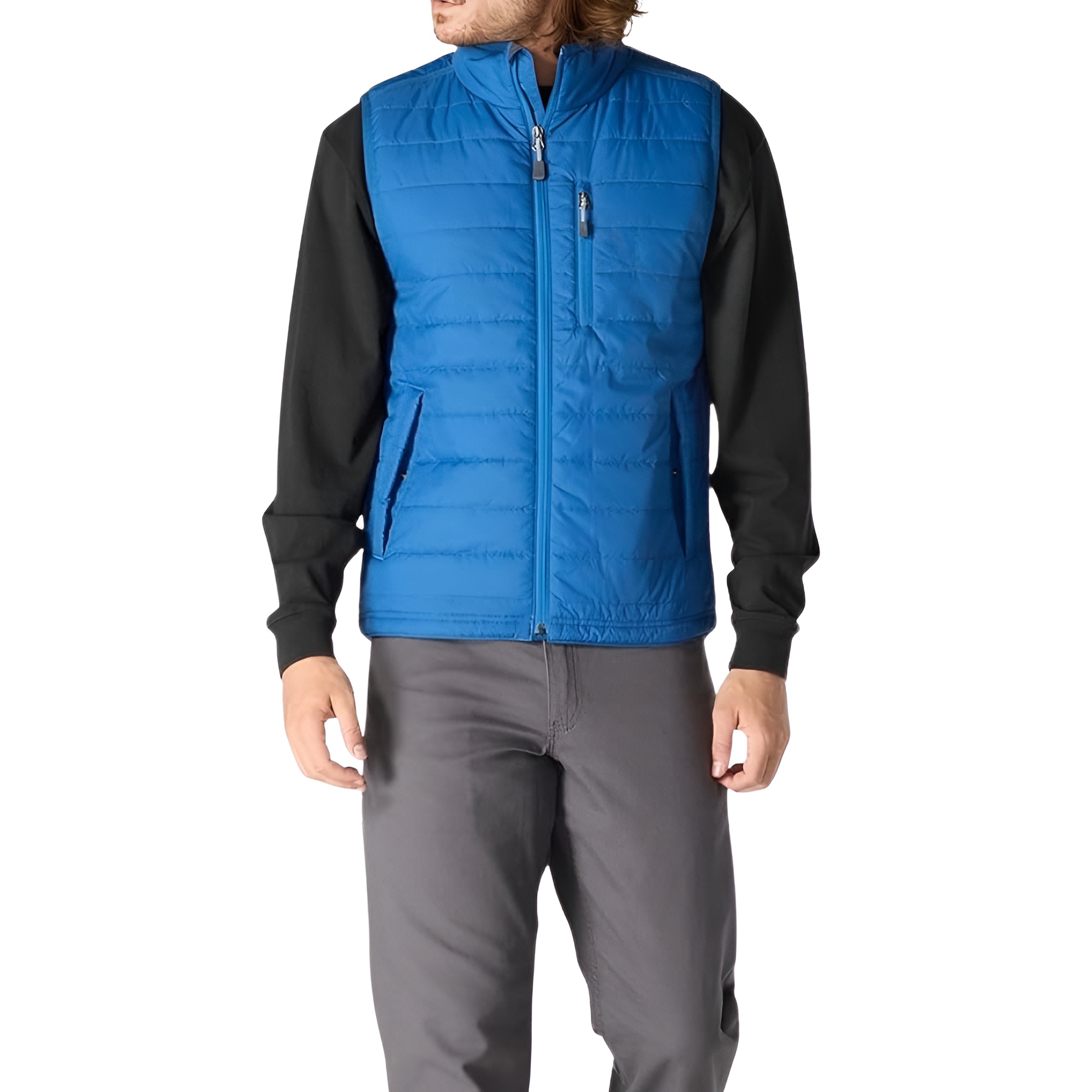Lightweight Insulated Quilted Zip Front Outdoor Vest