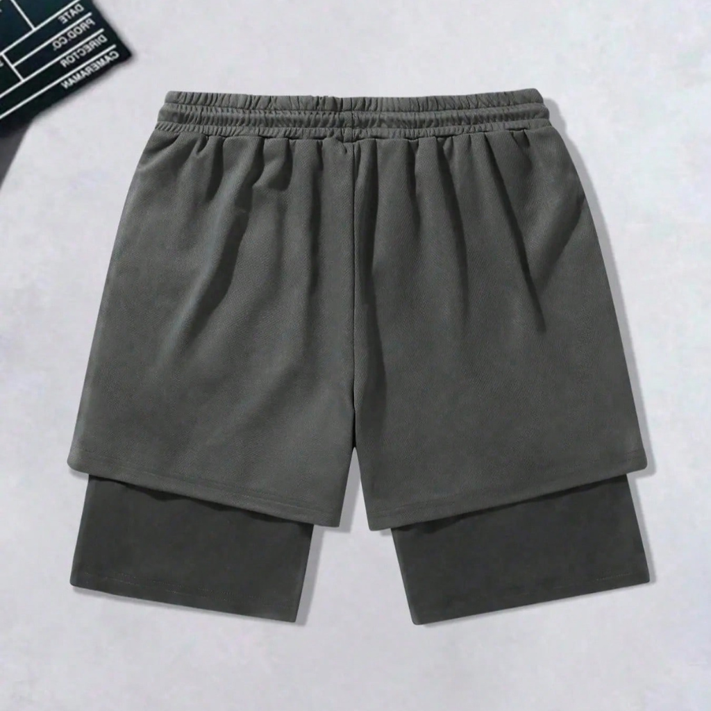 Street Style Cross Printed Shorts With Drawstring For Men