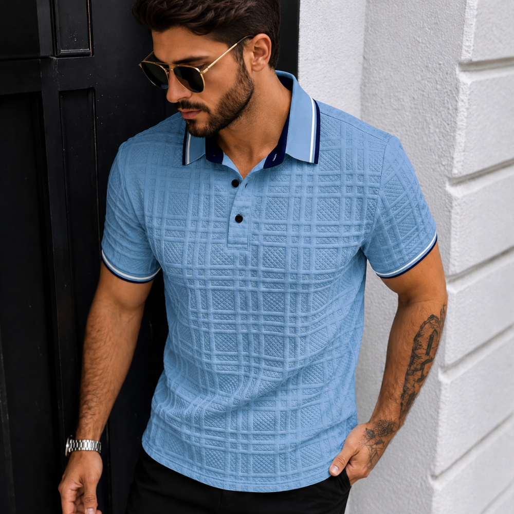 Colorblock Short Sleeve Casual Travel Polo Shirt