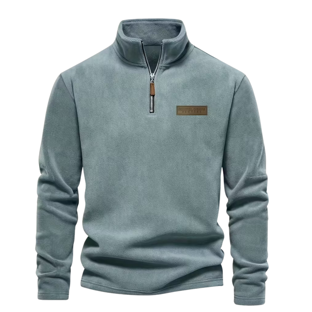 Half Zip Thermal Fleece Winter Sweater For Men