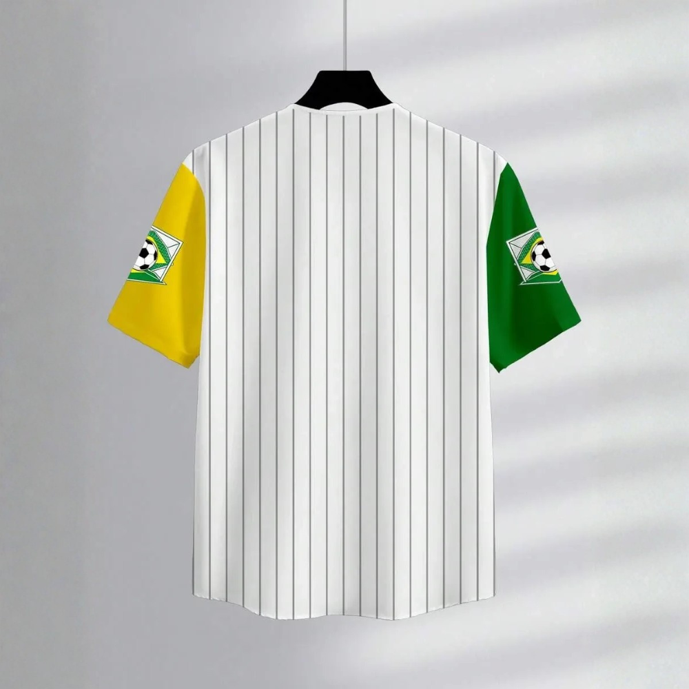 Baseball Jersey Style Print Short Sleeve Shirt For Men