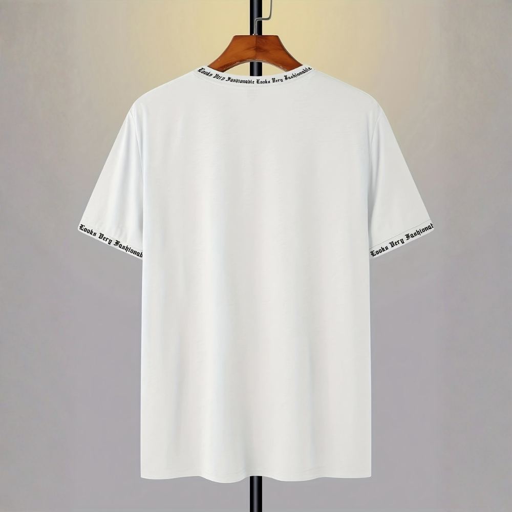 Casual Summer Short Sleeve Round Neck T Shirt For Men