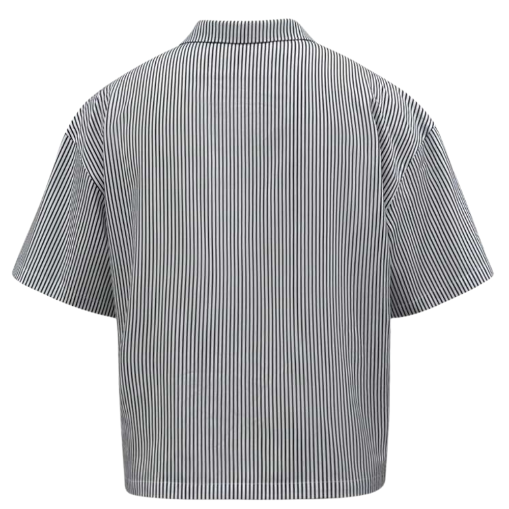 Striped Minimalist Casual Long Sleeve Button Up Shirt For Men