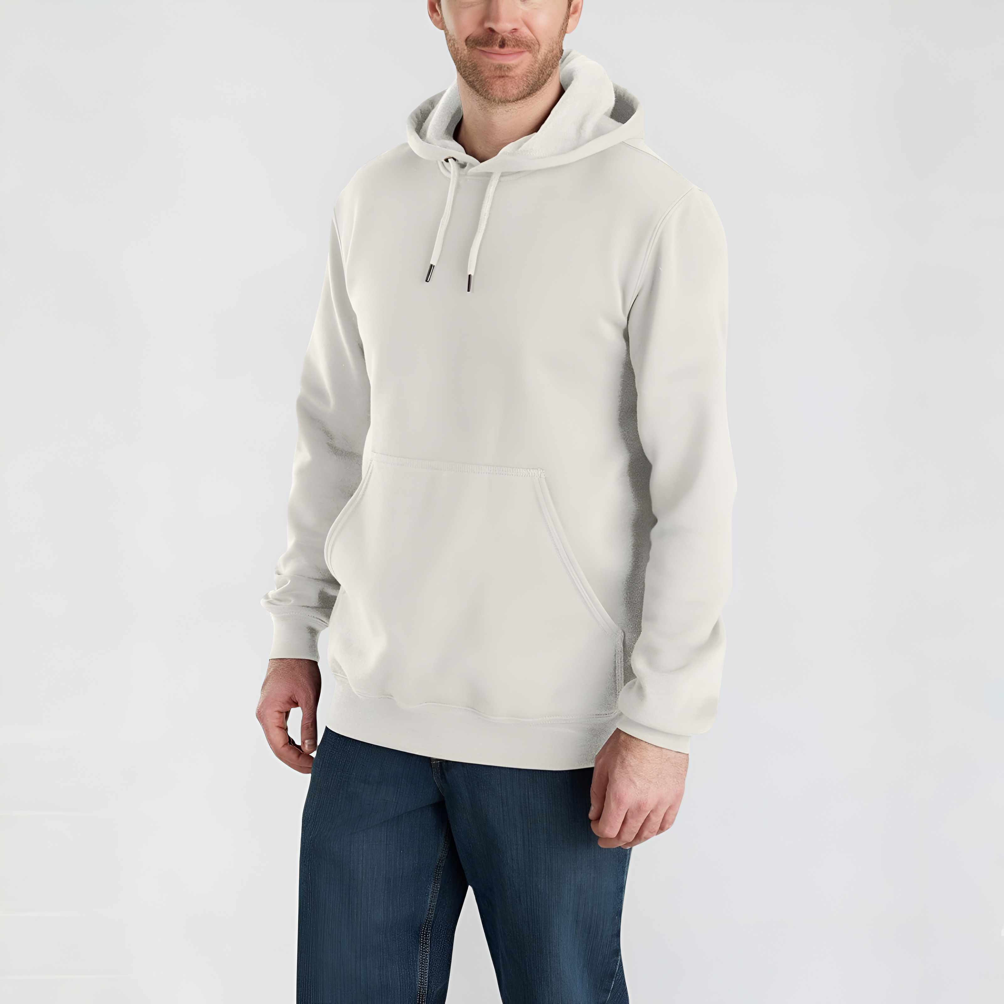 Midweight Pullover Hoodie with Graphic Logo Sleeve