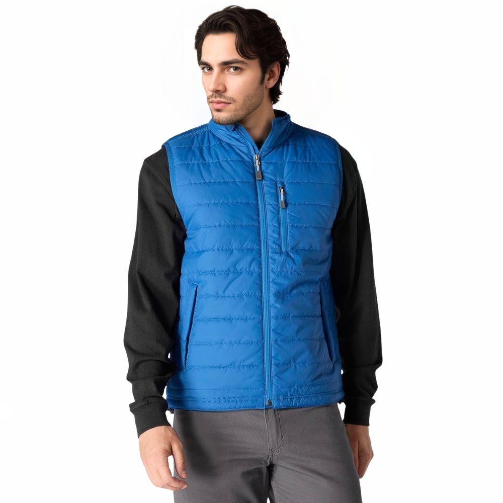 Lightweight Insulated Quilted Zip Front Outdoor Vest