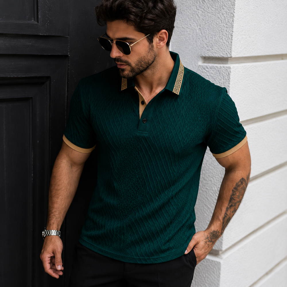 Colorblock Short Sleeve Casual Travel Polo Shirt