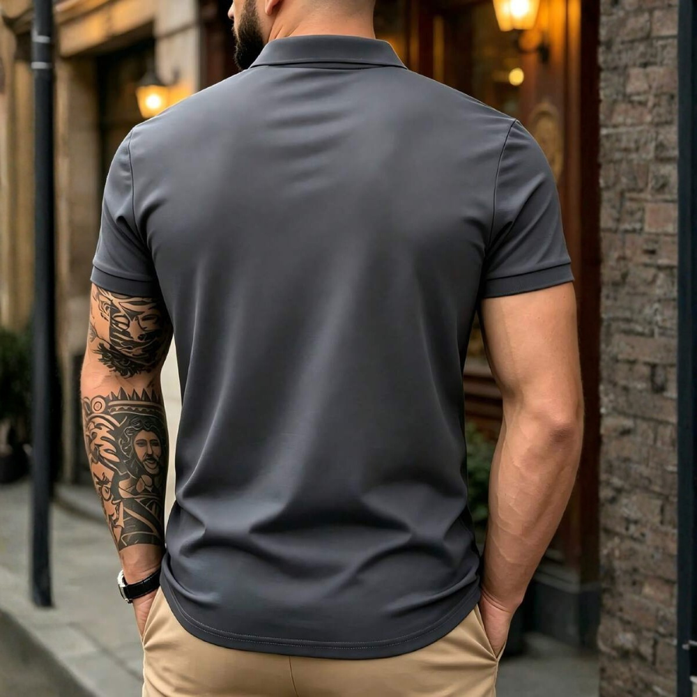 Casual Slim Fit Polo Shirt Short Sleeve