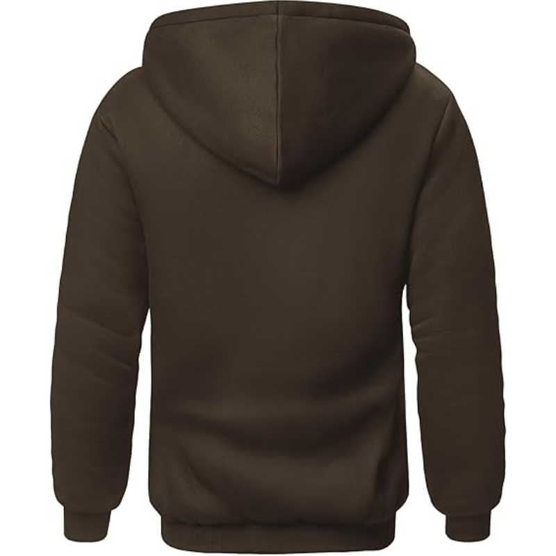  Hoodies for Men Heavyweight Fleece Sweatshirt Full Zip Up Thick Sherpa Lined Hooded Sweatshirts