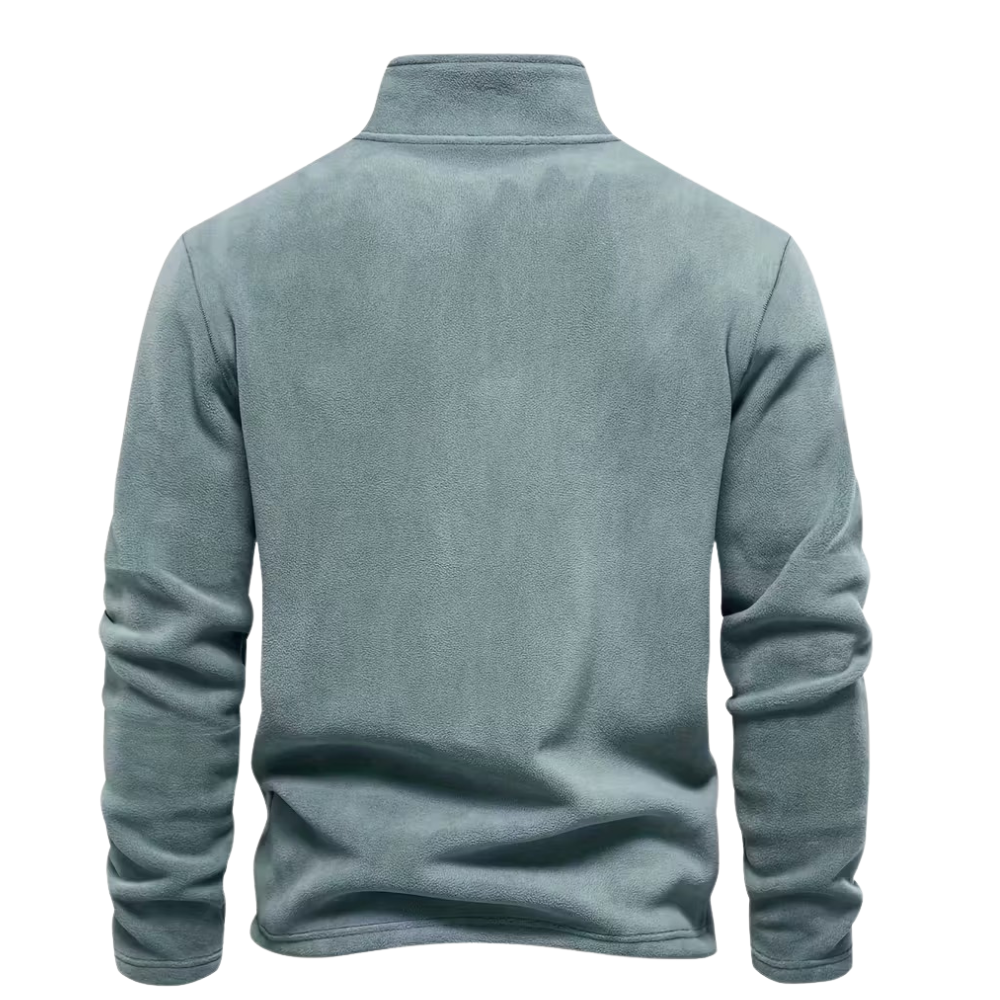 Half Zip Thermal Fleece Winter Sweater For Men