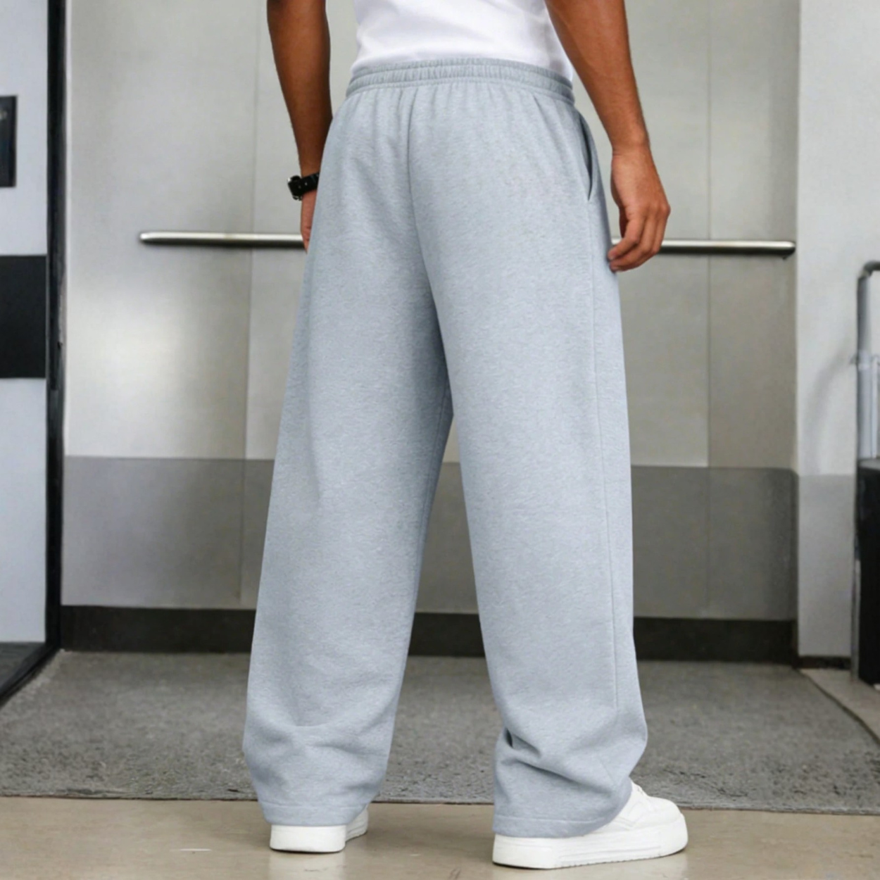 Loose Casual Wide Lounge Pants With Drawstring For Men