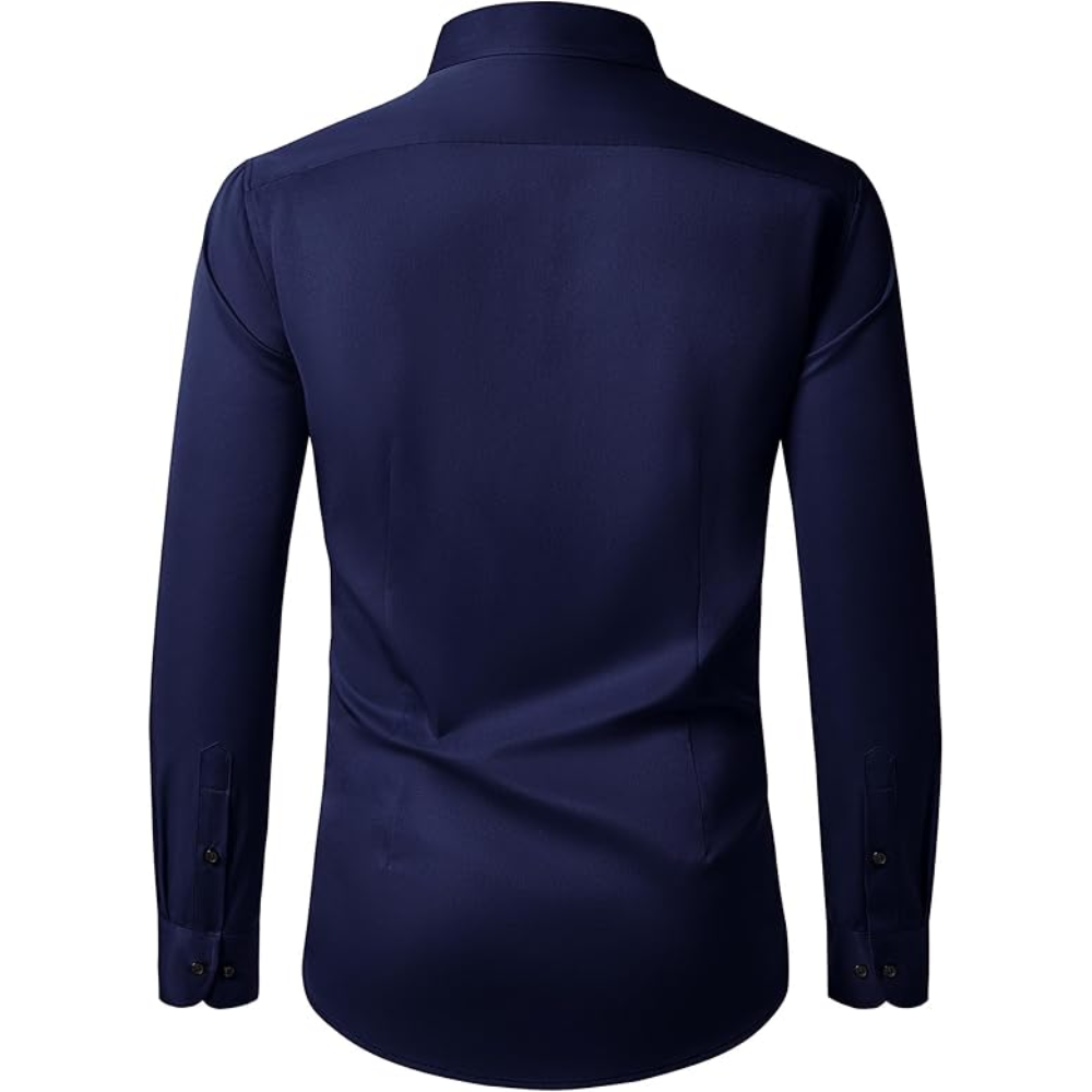 Sleeve And Stretch Wrinkle Dress Shirt Long Sleeve For Men