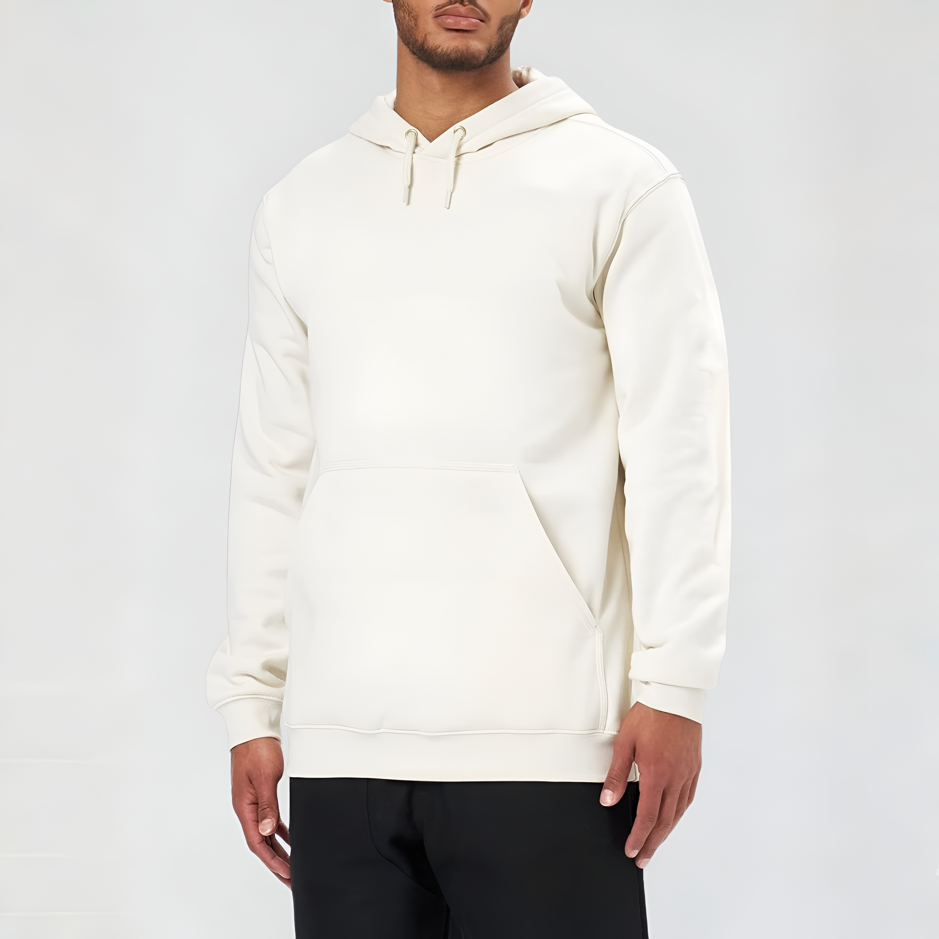 Midweight Pullover Hoodie with Graphic Logo Sleeve