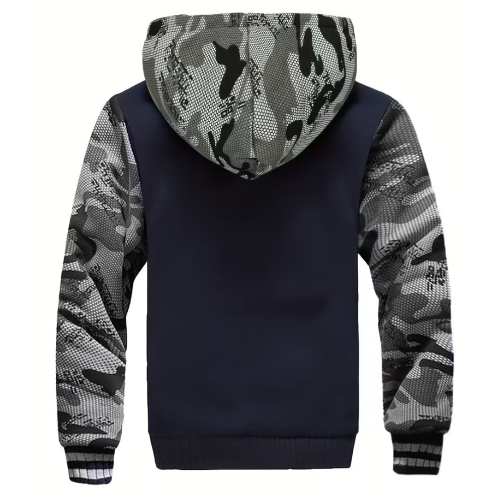 Warm Fleece Hooded Jacket For Men