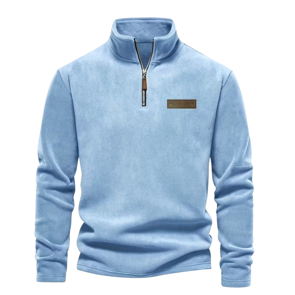 Half Zip Thermal Fleece Winter Sweater For Men