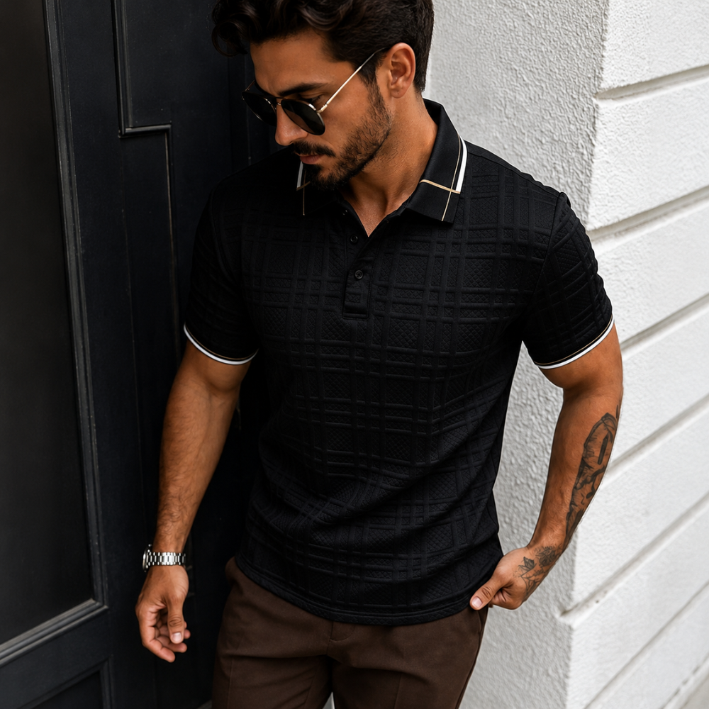 Colorblock Short Sleeve Casual Travel Polo Shirt