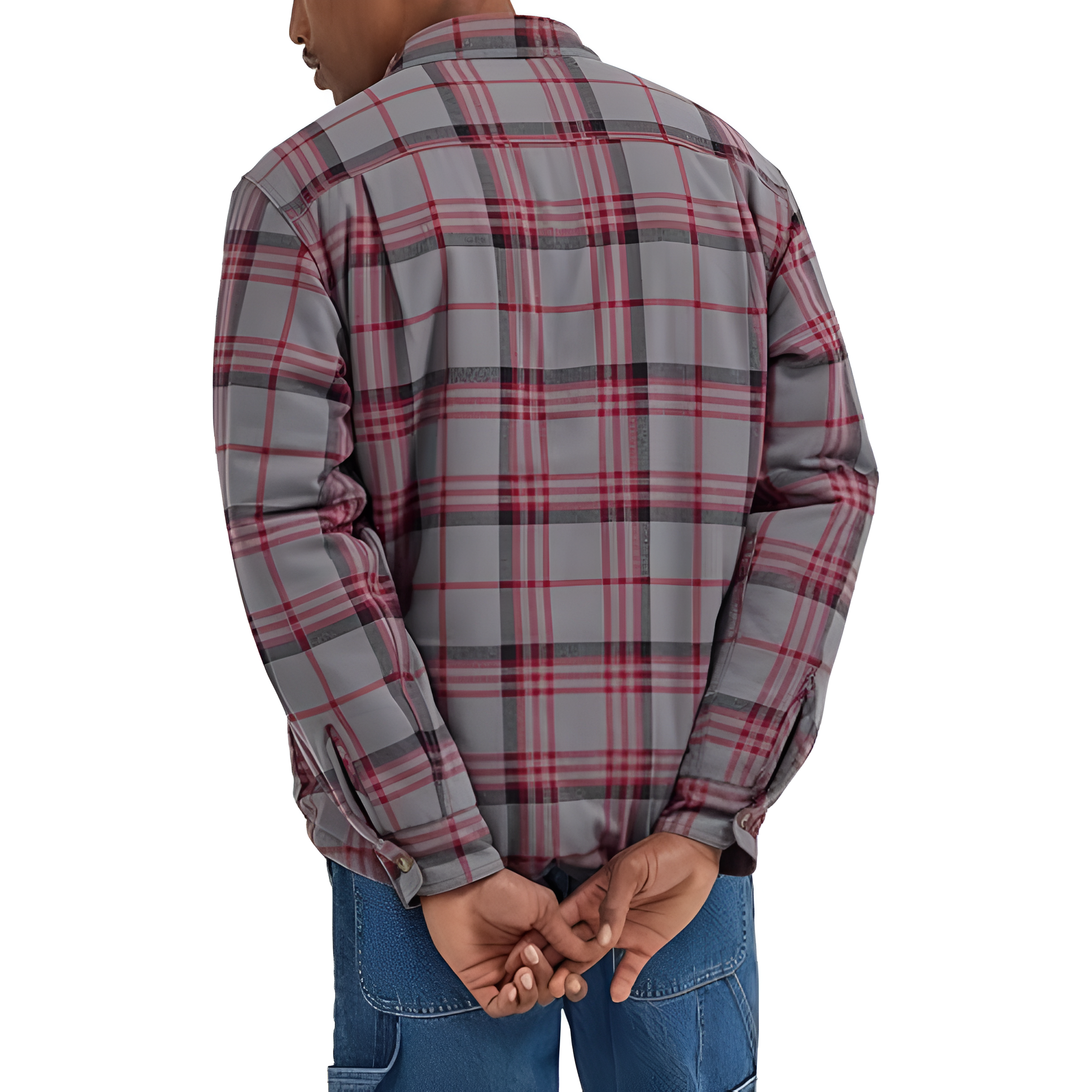 Mens Long Sleeve Sherpa Lined Shirt Jacket