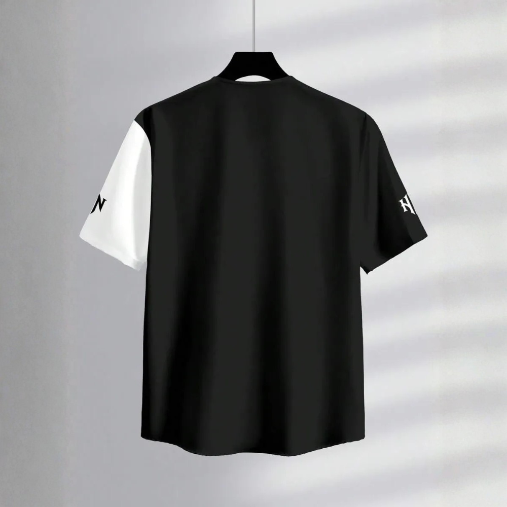 Baseball Jersey Style Print Short Sleeve Shirt For Men