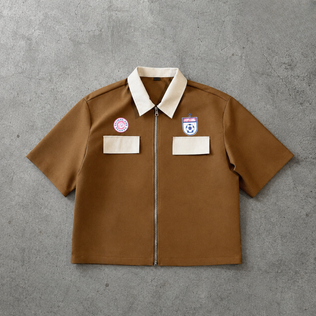 Oversized Short Sleeve Button Down Collared Shirt For Men