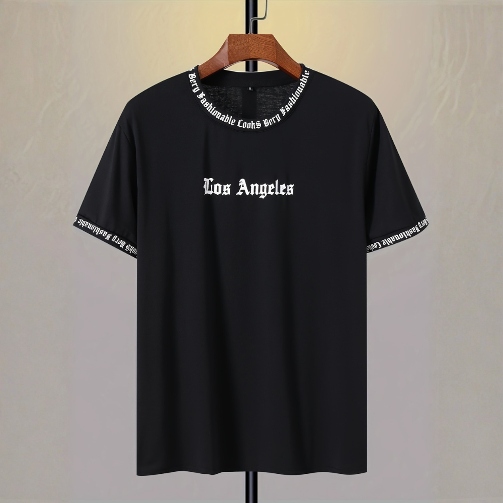 Casual Summer Short Sleeve Round Neck T Shirt For Men