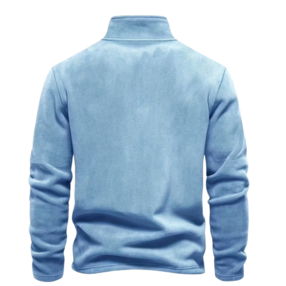 Half Zip Thermal Fleece Winter Sweater For Men