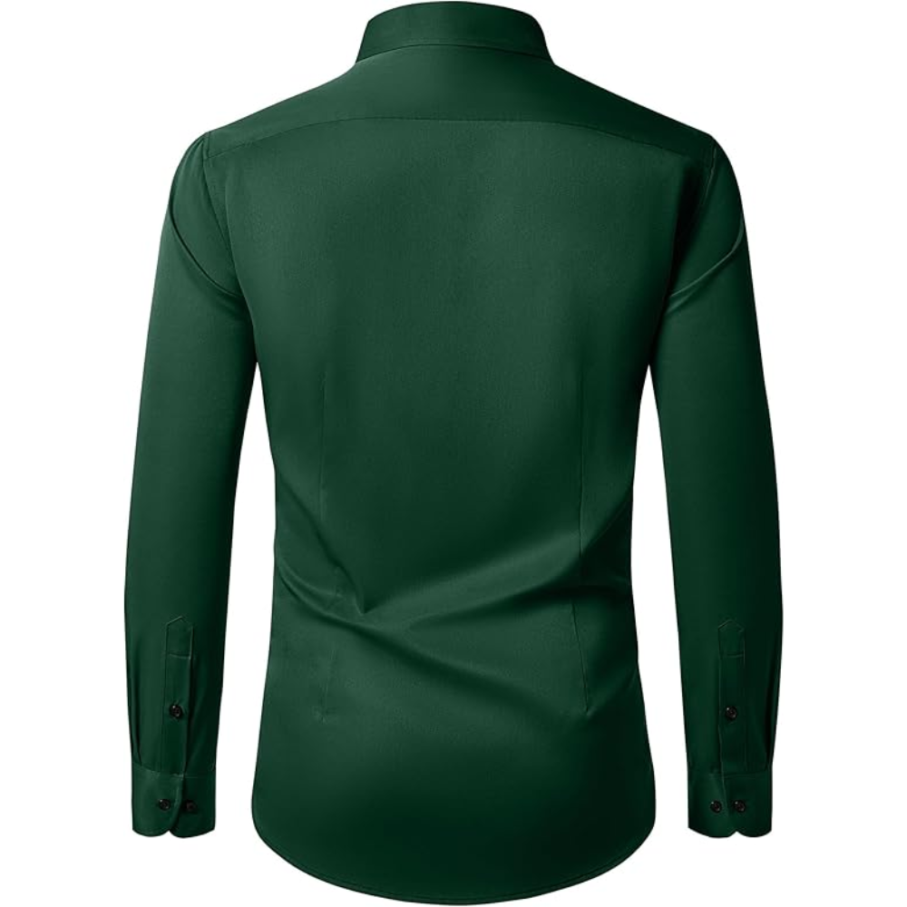 Sleeve And Stretch Wrinkle Dress Shirt Long Sleeve For Men