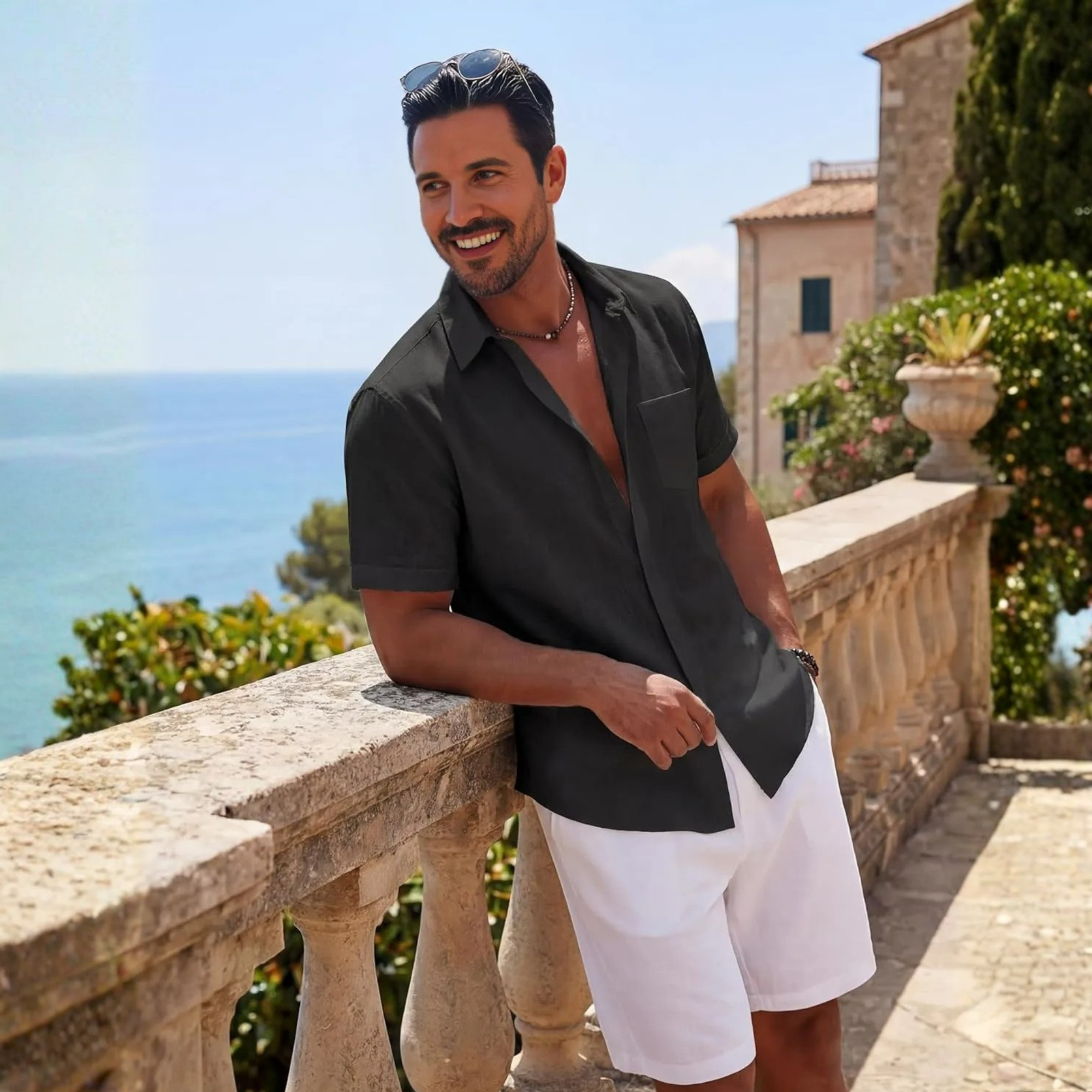 Casual Cotton Linen Summer Beach Button Shirts