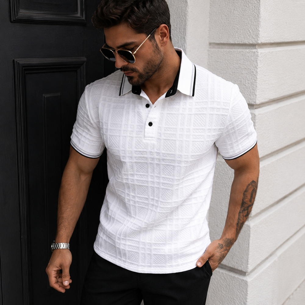 Colorblock Short Sleeve Casual Travel Polo Shirt