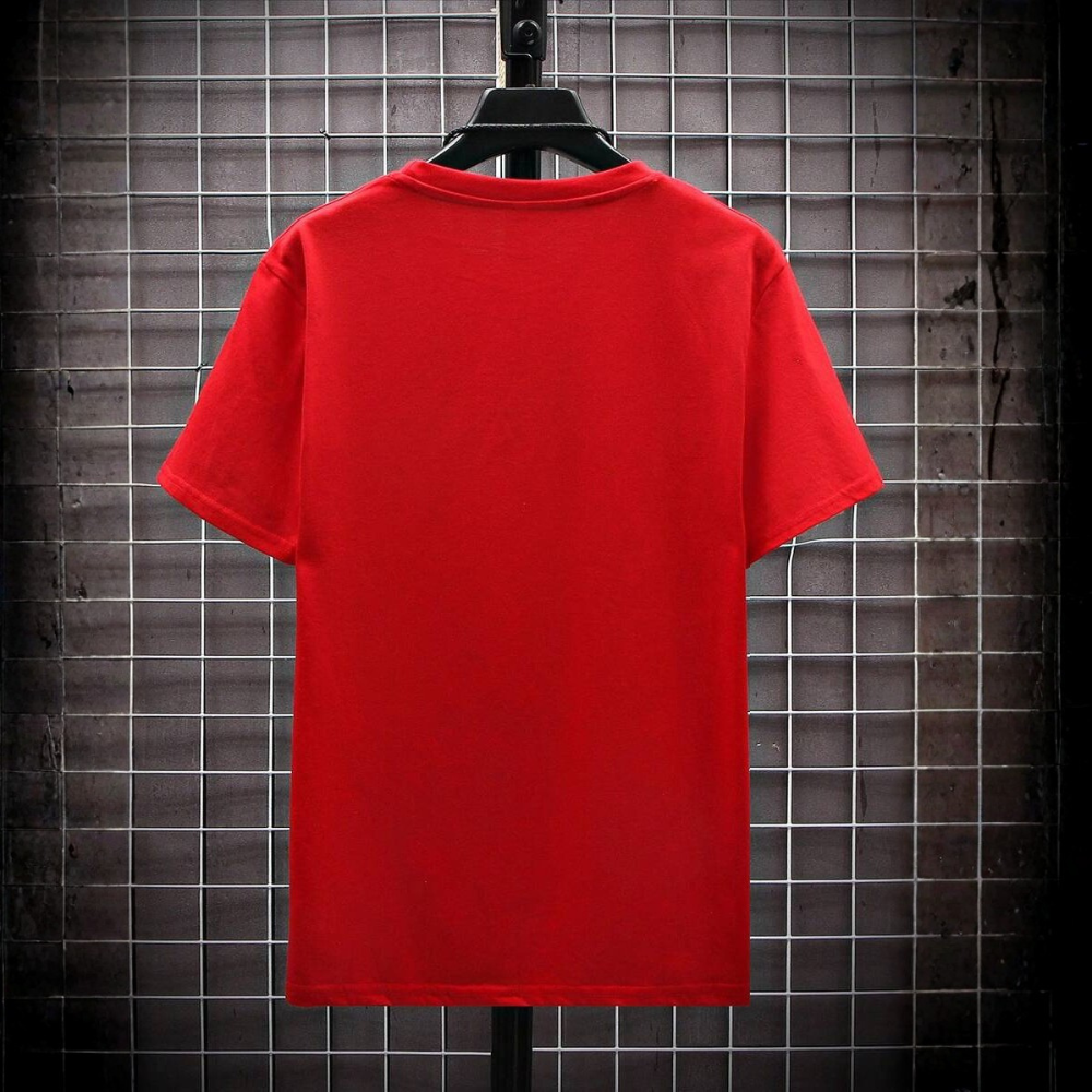 Solid Round Short Sleeve T Shirt For Men