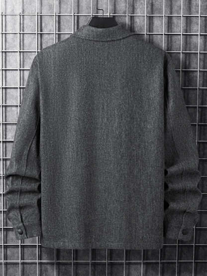 Casual Overcoat With Front Flap Pockets