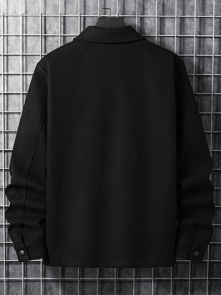 Casual Overcoat With Front Flap Pockets