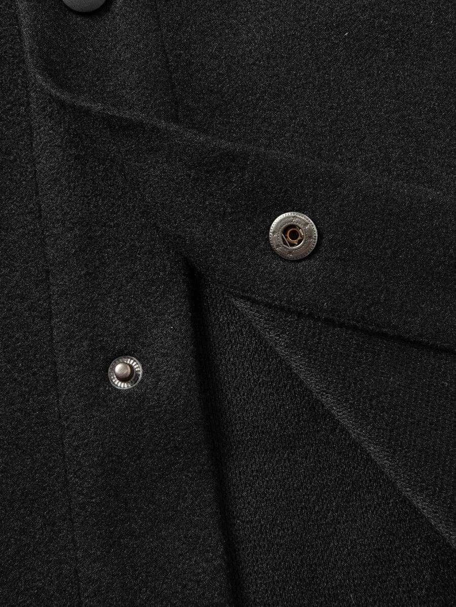 Casual Overcoat With Front Flap Pockets