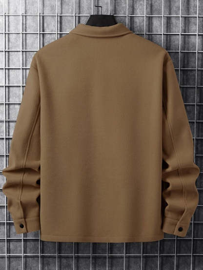 Casual Overcoat With Front Flap Pockets