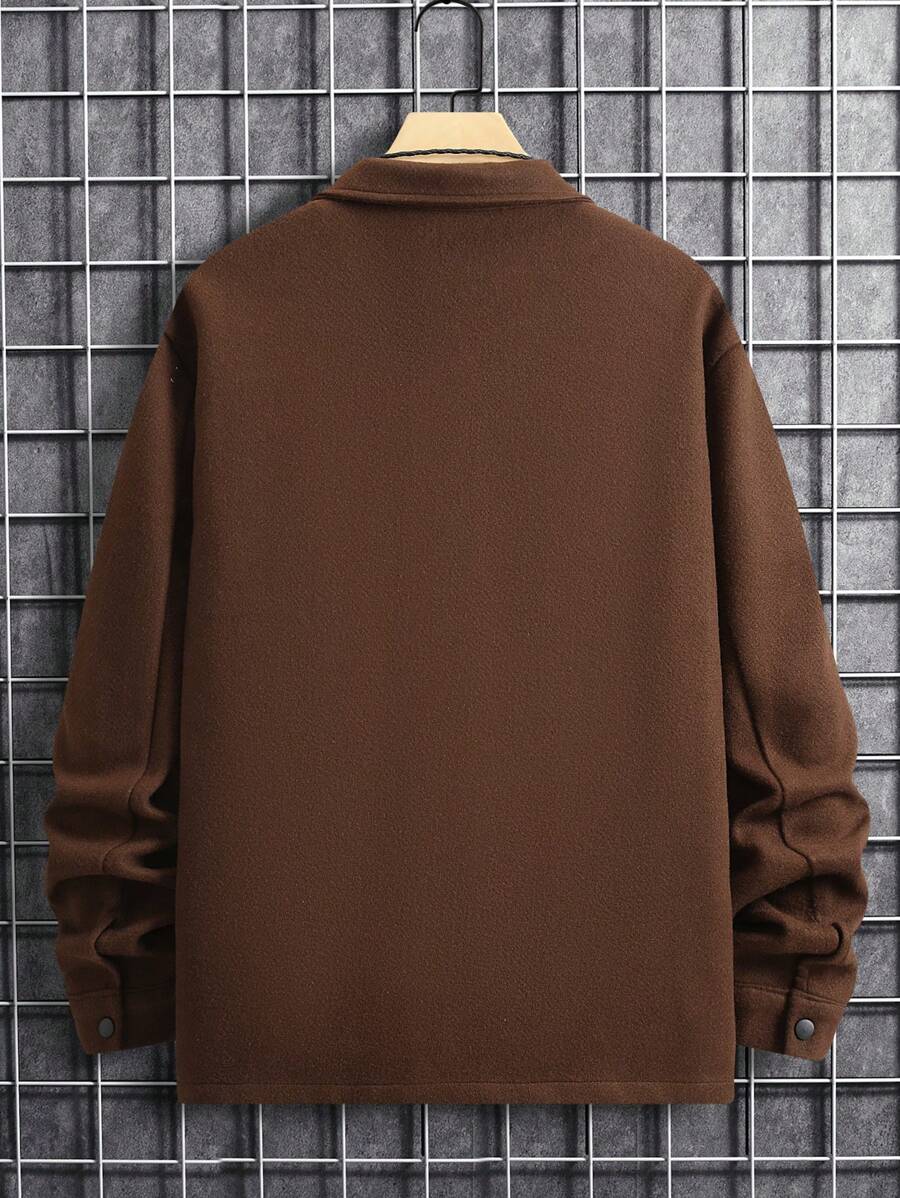 Casual Overcoat With Front Flap Pockets