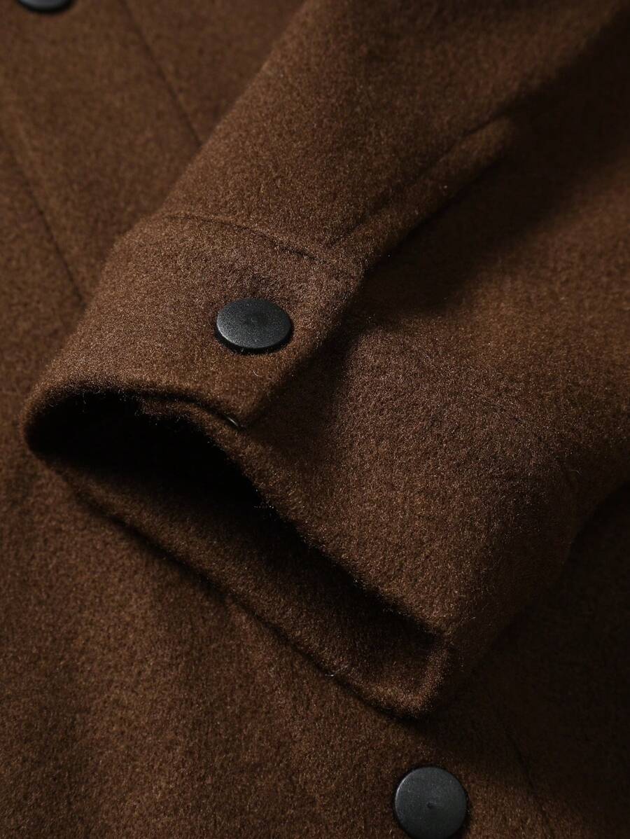 Casual Overcoat With Front Flap Pockets