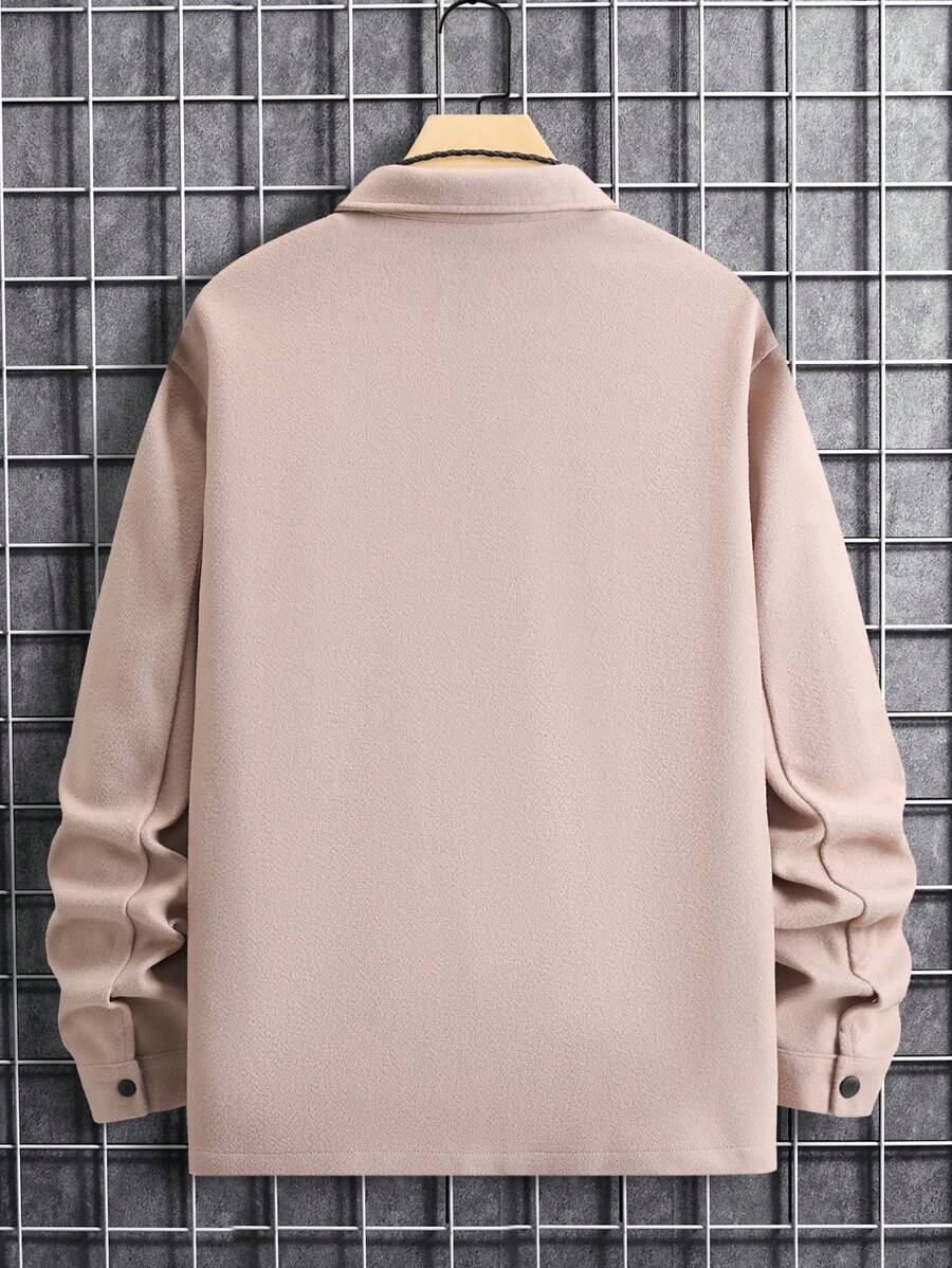 Casual Overcoat With Front Flap Pockets